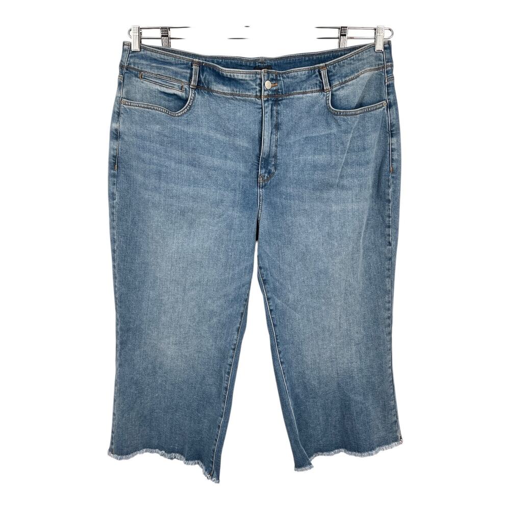NYDJ Jeans Brigitte Wide leg capri blue size 22W - Picture 2 of 9